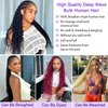 20 Inch Human Braiding Hair for Boho Braids 100g/pack 2 Bundles Deep Wave Bulk Human Hair Braiding No Weft Micro Braiding Hair Human Hair Extensions