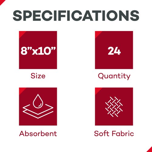 Dealmed 8" x 10" Abdominal (ABD) Combine Pads, Sterile, Individually Wrapped, Disposable, Latex-Free Wound Dressing for First Aid Kit and Medical Facilities, 24/Box (Pack of 1)