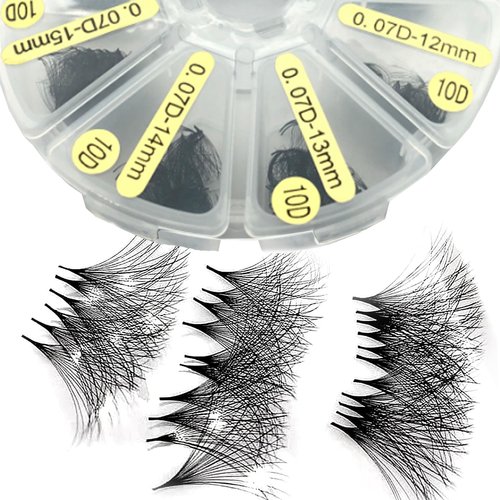 Premade Fans Eyelash Extension 800 Fans Handmade Loose Volume Lashes 8-15mm Mixed Length Pre Made Fans Lash Extensions 6D 8D 10D 12D 14D D Curl 0.07 Loose Fans by Befacl