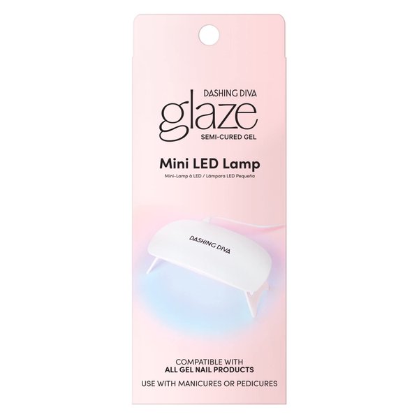 Dashing Diva Mini LED Gel Nail Lamp - Compact and Portable LED Nail Light for Gel Nails - Universal USB LED Lamp for Curing Semicured Nails & All Gel Nail Products - Includes Nail Light and USB Cord