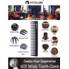 HYOUJIN 601 Black Carbon Wide Tooth Comb Detangling Comb Detangler Hair Comb for Long Wet hair Hair Straighten Curly Hair 230℃ Heat Resistan