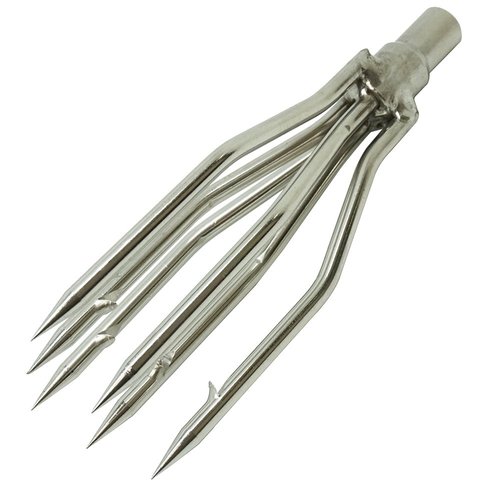 Scuba Choice Spearfishing Lionfish 6mm Pole Spear Tip with 6 Prong Head Paralyzer with Barbs, 4.5"
