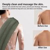 Evohyah Scrubber Back for Shower Extended Length Scrubber Towel Exfoliating Washcloth Body Scrub Sponge Shower Loofah with Handle for Women Men Deep Clean Body Skin Massages (Two Pieces Green&White)