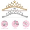 HLLMX 2 PCS Baby Girls Super Elastic Tiara Birthday Crown Headband Birthday Rhinestone Crown Headbands for Princess Girl Birthday Tiara Crown Headband Set Prom King Crown Hair Accessories