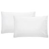 California Design Den King Size Pillowcase Set - 400 Thread Count, 100% Cotton Sateen, Luxury Set of 2 Pillow Covers, Breathable, Cooling, Soft for Comfortable Quality Sleep - Bright White