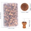 120 Pcs Wood Push Pins, Walnut, Standard, Wooden Thumb Tacks Decorative for Cork Boards Map Photos Calendar and Home Office Craft Projects with Box