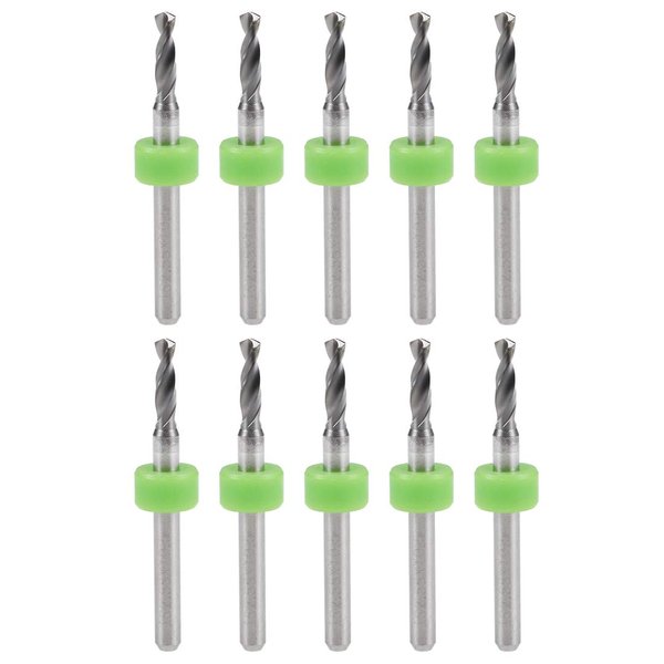 uxcell PCB Drill Bits 2.5mm Tungsten Carbide Rotary Tool Jewelry CNC Engraving Print Circuit Board Micro Drill Bits 1/8" Shank 10 Pcs