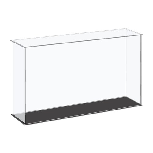MECCANIXITY Acrylic Display Case Plastic Box Cube Storage Box Clear Small Assemble Dustproof Showcase 16.1x4.3x10 Inch for Collectibles Items