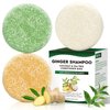 Pubpok Shampoo Bars and Conditioner Set for Hair Growth, Nature Ginger & Tea Tree Shampoo Bar, Coconut Conditioner Solid Soap for Anti Hair Loss