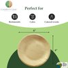 Charity Leaf Disposable Palm Leaf 6" Round Plates (50 pieces) Bamboo Like Serving Platters, Disposable Boards, Eco-Friendly Dinnerware For Weddings, Catering, Events