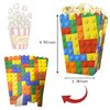 12 PCS Building Block Popcorn Boxes Building Block Party Supplies Building Block Party Favor Boxes Building Block Birthday Party Favors Building Block Party Decoration