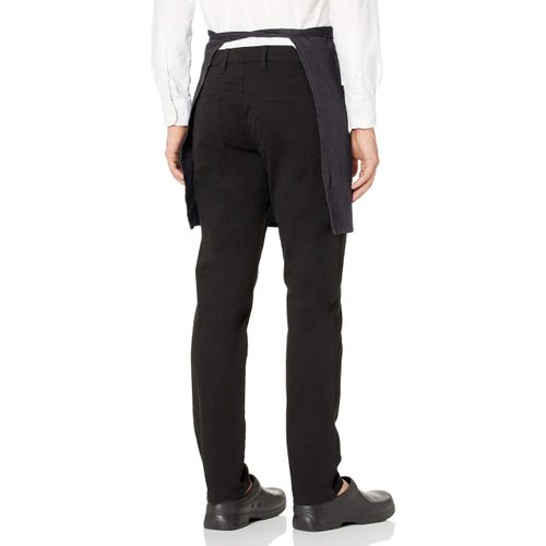 Uncommon Threads Standard Unisex Half Waist Aprons with Pockets for Work Restaurant Uniform, Black, One Size