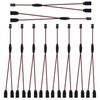 10Pack ShareGoo 11.8" JR Servo Extension Cable 1 Male to 2 Female Y Cables Y Harness Servo Extension Wire Lead for RC Cars Trucks Airplanes Servo Receiver Connection