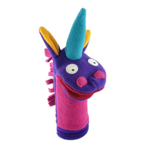 Cate and Levi - Fleece Hand Puppet - Handmade in Canada - Great for Storytelling (Magical Unicorn)