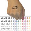 Cute Truck with Shamrocks Luck St. Patrick's Day Temporary Tattoo Water Resistant Fake Body Art Set Collection - Light Green (One Sheet)