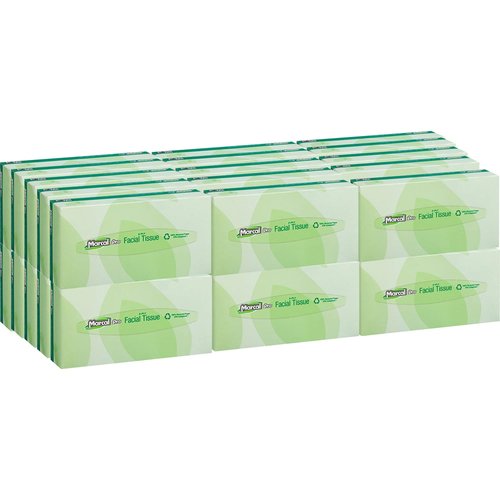 Marcal PRO 100% Recycled Convenience Pack Facial Tissue, Septic Safe, 2-Ply, White, 100 Sheets/box, 30 Boxes/carton