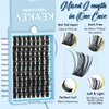KevKev Lash Clusters 96 Pcs Cluster Lashes Special Spin Mirror Case DIY Lash Extension Soft & Comfortable Eyelash Clusters Thin Band Eyelashes with Mirror Easy to Apply (Morning,D-10-16mix)