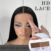 MITIMES 32inch Long Straight Lace Front Wigs Natural Black Glueless Straight Hair Lace Front Wig Pre Plucked Synthetic HD Lace Front Wig For Black Women