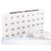31 compartments, 1 per Day, 4 Week Monthly Pill Organizer by Promed. Includes Tray and 8 Removable compartments. (White)
