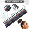 Dingion 9 Pieces Colorful Spiral Lock Hair Tie Long Dreadlock Accessory Hair Bands Bendable Iron Wire Ponytail Holders, 9 Styles, 9 Count, for Women Men Thick Long Curly Hair