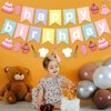 Baking Theme Macaroon Color Sweet Happy Birthday Bunting Garland Banner For Little Bakers Girls Kids Birthday Bakery Chef Cupcake Themed Party Supplies