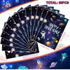 Bokon 50 Pcs Space Party Favor Bags Galaxy Gift Bags Theme Space Goodie Bags Wrap Bags Candy Treat Bags Solar System Planet Present Supplies for Kids Birthday Party Baby Shower Decorations