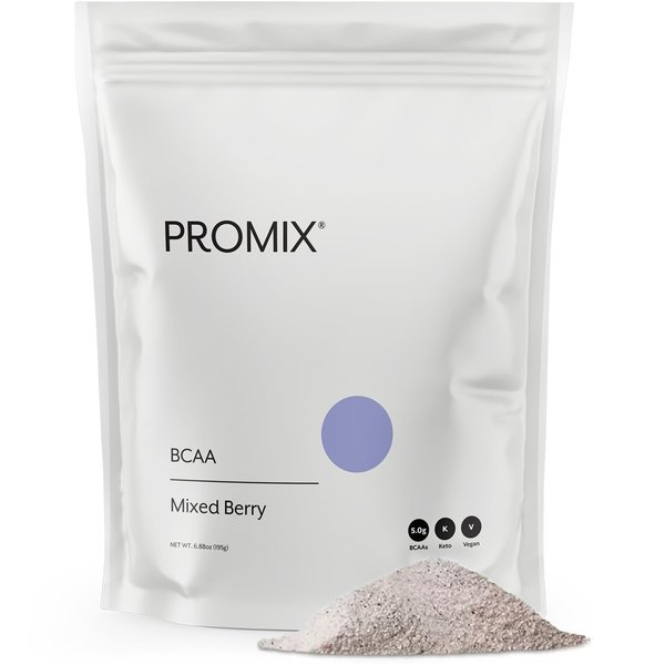 Promix BCAA Post-Workout Energy Powder, Mixed Berry - Plant-Based Branched Chain Amino Acids Supports Lean Muscle Growth, Recovery, Endurance & Reduces Soreness - Zero Fat, Sugar & Carbs
