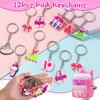 KELENO 110 Pink Party Favors Princess Birthday Supplies Straw Bubble Silicone Bracelet Keychain Tattoo Sticker Girl Kid Toy Gift Goodie Bag Stuffer Filler Makeup Party Decorations