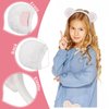 SOLUSTRE Bear Ears Headband Cloth Bear Face Wash Headband Adorable Head Wear for Women and Kids, White
