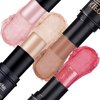 SUMEITANG 4PCS Contour Stick - Highlighter And Cream Blush Stick 4 Colors Kit - Moisturizer, Face Brightens & Shades Pencil, Facial Shaping Makeup Sticks for Older Women & Mature Skin