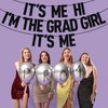 Black Glitter It's Me Hi I'm the Grad Girl It's Me Banner, Class of 2024/Congrats 2024 Grad/Congratulation, 2024 Graduation Party Decorations Supplies for Girls