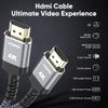 Highwings 4K HDMI Cable 20FT, 4K HDR High Speed 18Gbps Braided Nylon HDMI to HDMI Cord, HDCP 2.2,ARC,Video 4K UHD 2160p,HD 1080p,3D-for Laptop,Game Monitor,PS3,PS4,Blu-ray,Netflix Projector ect
