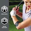 ACE Kinesiology Elbow Support, Flexible Fiber, Pre-Cut Design Contours to Elbow, Breathable, Water-Resistant, May Be Worn for up to Three Days