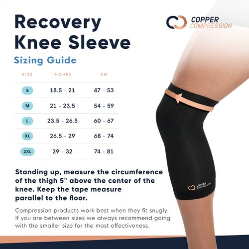 Copper Compression Knee Brace for Knee Pain - Copper Infused Knee Stabilizer Orthopedic Brace - Meniscus Tear, ACL, MCL, Arthritis, Joint Pain Relief, Running, Sports, Hiking. Fit for Men & Women.