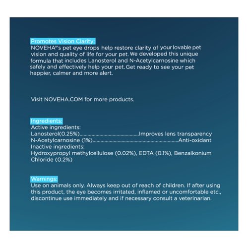 NOVEHA Pet Drops | Advanced Lanosterol Solution (60 Counts)