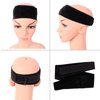 MapofBeauty 2 Pack Adjustable Velvet Wig Grip Wig Band No Slip Head Hair Bands Flexible Headband (Black)
