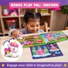 Funcils Dot Art Activity - Unicorn & Princess Sticker Art Kit, Toddler Arts & Crafts for Kids, Stocking Stuffers, Christmas Gifts for Boys & Girls Ages 3, 4, 5, 6, 7 Year Old - Travel Activities Toys