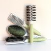 Olivia Garden NewCycle Round Vegan Boar and Ionic bristles Cushion Hair Brush and made from 100% recycled material (except bristles and cushion)