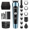 Brightup Beard Trimmer for Men, IPX7 Waterproof Mens Grooming Kit with Cordless Hair Clippers, Electric Razor with LED Display, Shavers for Mustache, Body, Face, Ear, Nose Hair Trimmer, Gifts for Men