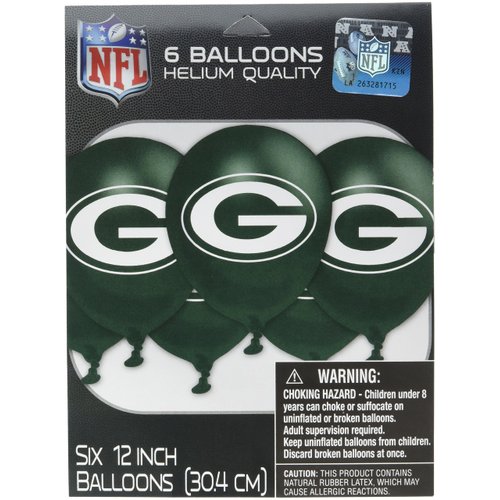 Green Bay Packers Latex Balloons - 12" (6 Pack) - Perfect for Game Day Celebrations & Diehard Fan Events