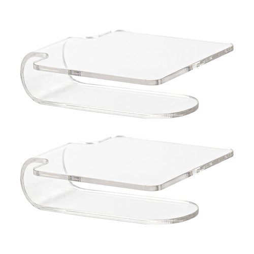 Framendino, 2 Pieces Makeup Palette Acrylic Hand-held Palette Makeup Mixing Tray Palette for Foundation, Eyeshadow, Powders, Cosmetics and Nail Art Manicure Palette