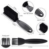 2 Pieces Hairdressing Barber Clipper Brush Tools Set, Include Clipper Blade Cleaning Brush Nylon Brush and Shaver Razor Trimmer Cleaning Brush with Drawstring Storage Pouch