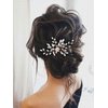 Unicra Bride Wedding Rhinestone Hair Pins Crystal Bridal Hair Pieces Wedding Hair Accessories for Women and Girls (Rose Gold)