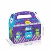 12 Pack Robot Party Treat Boxes Robot Theme Party Favor Treat Box Robot Wrench Antenna Pattern Cardboard Boxes with Handle for Baby shower Birthday Party Decorations Supplies