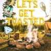 Letromp Camp Bachelorette Party Decorations Gold Let's Get Toasted Balloons Happy Camper/Weekend In The Woods/Lake Hiking/Mountain/Camping Themed Engagement Bridal Shower Party Supplies Decorations