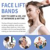 Facelift Bands with Clips, Reusable Hairpin Facial Lifting Bands Adjustable Elastic Stretching Strap For Hair Eyes Wrinkle Removal Bandage (4pcs Double Bands)