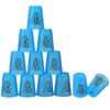 SEISSO Stack Cups, Stacking Cup Set Classic Stack Training Game Toys for Boys Girls Kids Stacking Cups with Carry Bag (12 Pack Blue)