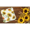 Sunflower Paper Napkins SUMMER MADNESS 40pcs 6.5x6.5 Paper LUNCH Napkins, Sunflower Napkins, Fall Napkins, Thanksgiving Paper Napkins, Decorative Napkins for Decoupage, Thanksgiving Lunch Napkins