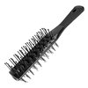 Vented Hair Brush, Anti Static Double Row 2 Sided Comb Best For Blow Drying Styling Care Style Mens Woman Women, Bristle Two Dual Vent Plastic Half Round Professional Brushes With Ballpoint Pins-Black