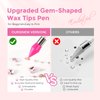 Eudaicful Rhinestone Picker Tool Kit: 2Pcs Rhinestone Picker, Dual-Ended Rhinestones Applicator Dotting Pen with 4 Upgraded Gem-Shape Wax Tips, Tweezer, Clay for DIY Nail Art Salon Home